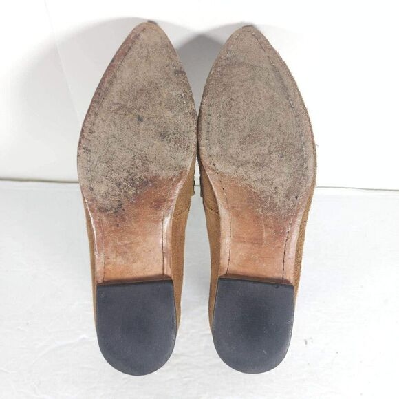 Freebird By Steven Women's NATIV US 8 Brown Leather Distressed Slip On Flats - Picture 6 of 9